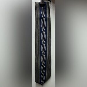 Sophisticated Navy and Silver Men's Silk Tie
